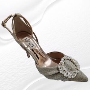 Badgley Mischka Platino Textile Womens Stilettos Size 8 NEW